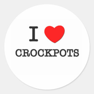 I Love Crockpots Classic Round Sticker
