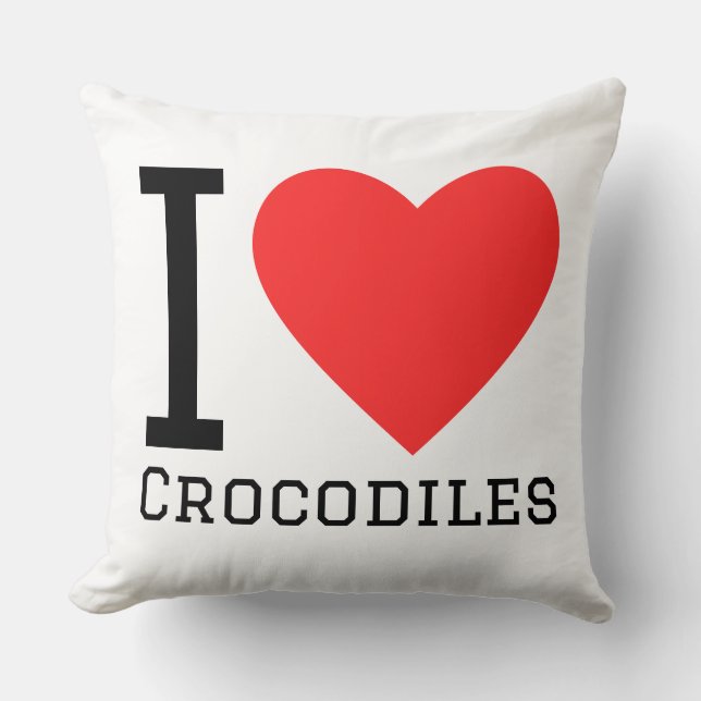 I love crocodiles cushion (Front)