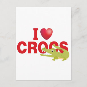 i love crocs postcard