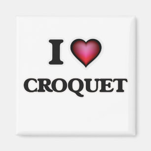 I Love Croquet Magnet