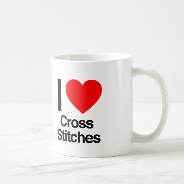 i love cross stitches coffee mug (Right)
