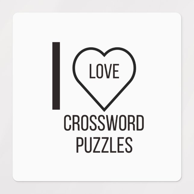 I LOVE CROSSWORD PUZZLES (Design 1)