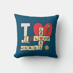 I Love Crossword Puzzles Cushion