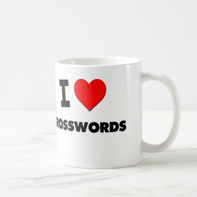 I love Crosswords Coffee Mug (Right)