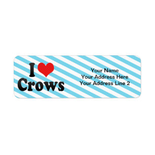 I Love Crows Return Address Label