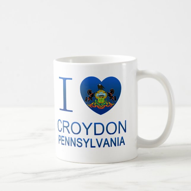 I Love Croydon, PA Coffee Mug (Right)