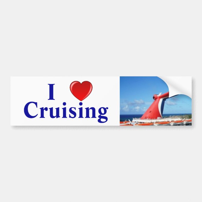I Love Cruising C Bumper Sticker (Front)