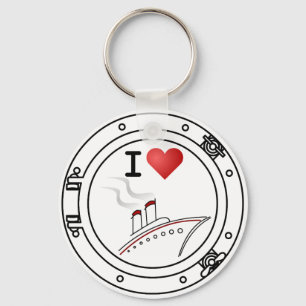 I Love Cruising Key Ring