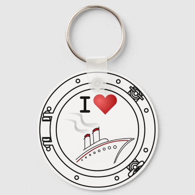 I Love Cruising Key Ring (Front)