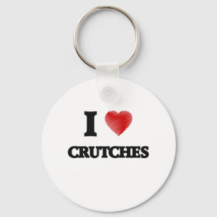 I love Crutches Key Ring
