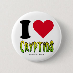 I Love Cryptids 6 Cm Round Badge