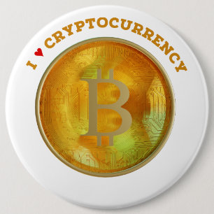I Love Cryptocurrency 6 Cm Round Badge