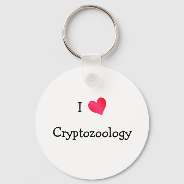 I Love Cryptozoology Key Ring (Front)