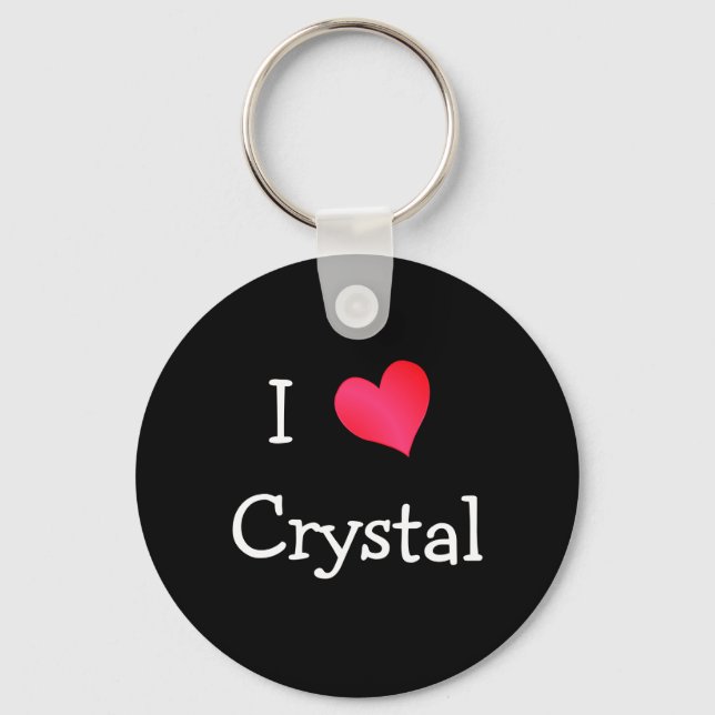 I Love Crystal Key Ring (Front)