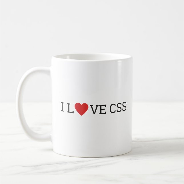 I Love CSS Mug (Left)