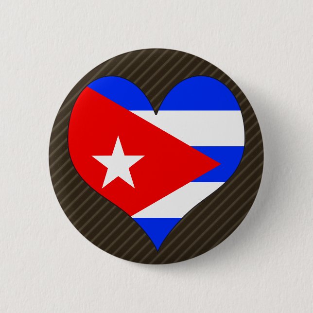 I Love Cuba 6 Cm Round Badge (Front)