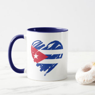 I Love Cuba - Cuban Flag Heart Mug