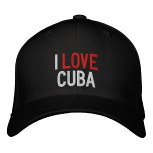 I LOVE CUBA EMBROIDERED HAT
