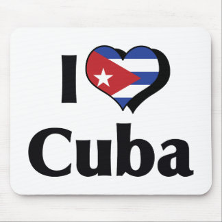 I Love Cuba Flag Mouse Pad
