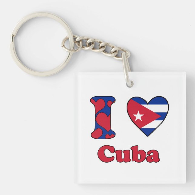 I love Cuba Key Ring (Front)