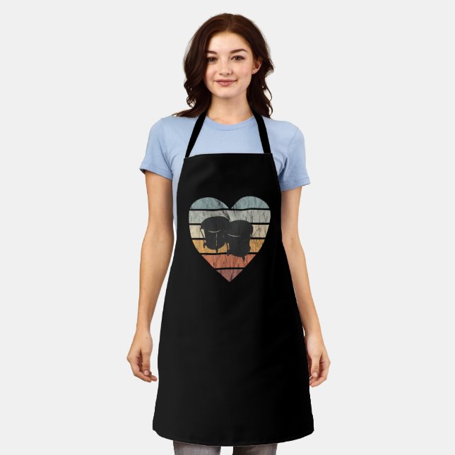 I Love Cuban Bongo Drums Apron (Worn)