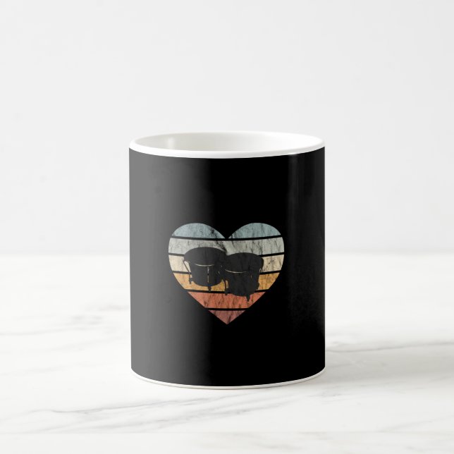 I Love Cuban Bongo Drums Coffee Mug (Center)