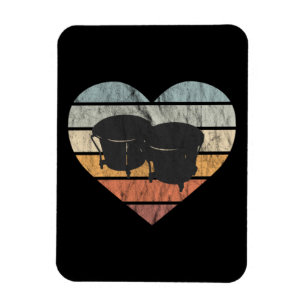 I Love Cuban Bongo Drums Magnet