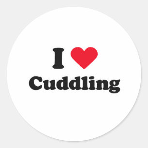 I love cuddling classic round sticker