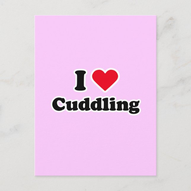 I love cuddling postcard (Front)