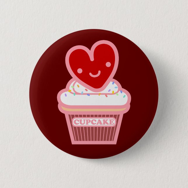 I Love Cupcake Button (Front)