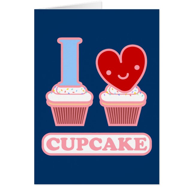 I Love Cupcake Card (Front)