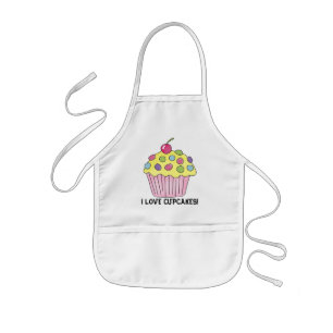 I Love Cupcakes apron kids