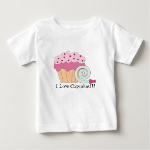 I Love Cupcakes baby t-shirt