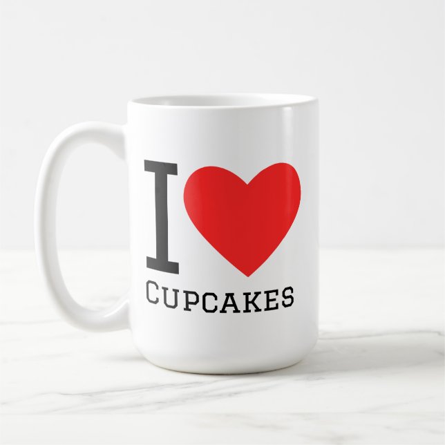 I love cupcakes coffee mug (Left)