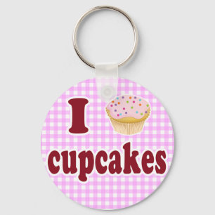 I Love Cupcakes Key Ring