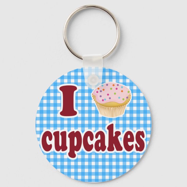 I Love Cupcakes Key Ring (Front)