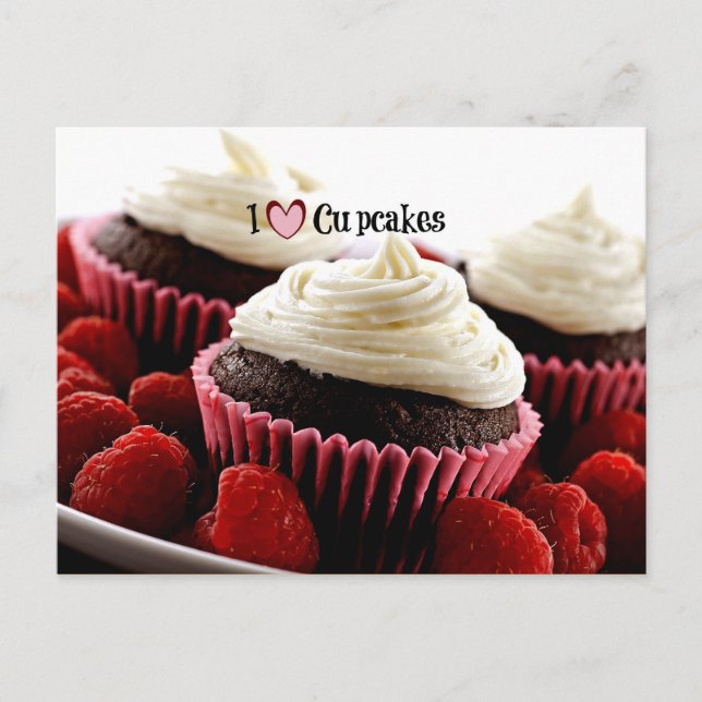 I Love Cupcakes Postcard (Front)