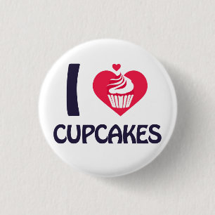 I love Cupcakes T-Shirt 3 Cm Round Badge