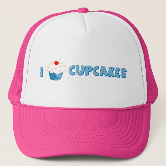 I Love Cupcakes Trucker Hat (Front)