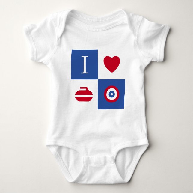 I love curling baby bodysuit (Front)