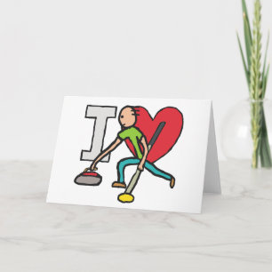 I Love Curling Card