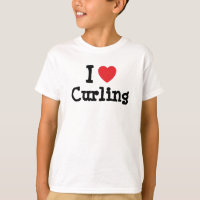 I love Curling heart custom personalised