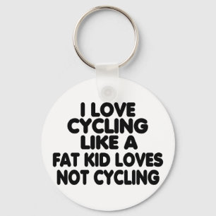 I Love Cycling Key Ring