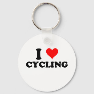 I Love Cycling Key Ring