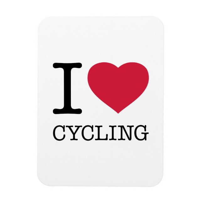 I LOVE CYCLING MAGNET (Vertical)