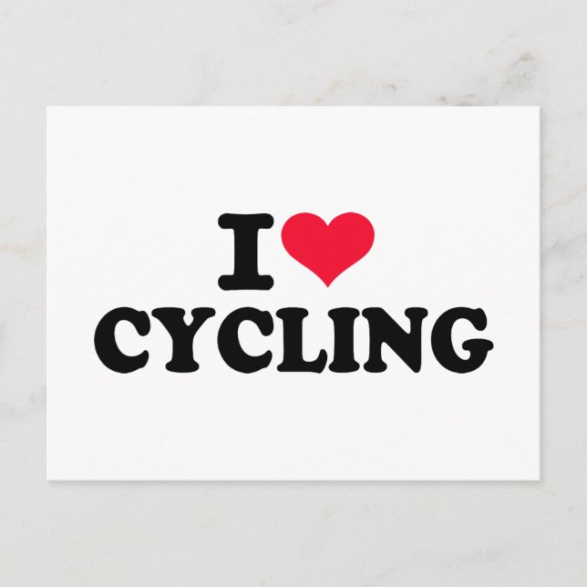 I love cycling postcard (Front)