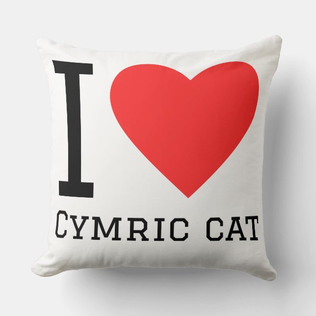 I love cymric cat cushion (Front)