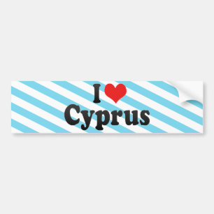I Love Cyprus Bumper Sticker