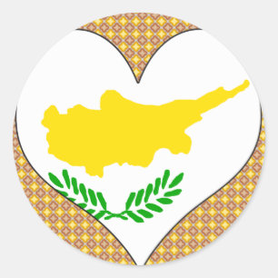 I Love Cyprus Classic Round Sticker