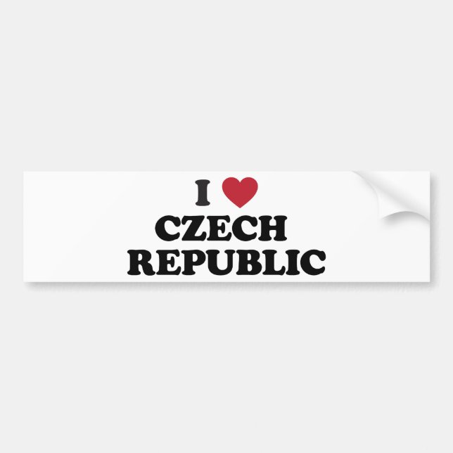 I Love Czech Republic Bumper Sticker (Front)